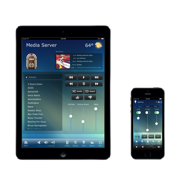 RTiPanel App Controller in Dallas, TX for iPad, iPhone, and Android Smart Phones